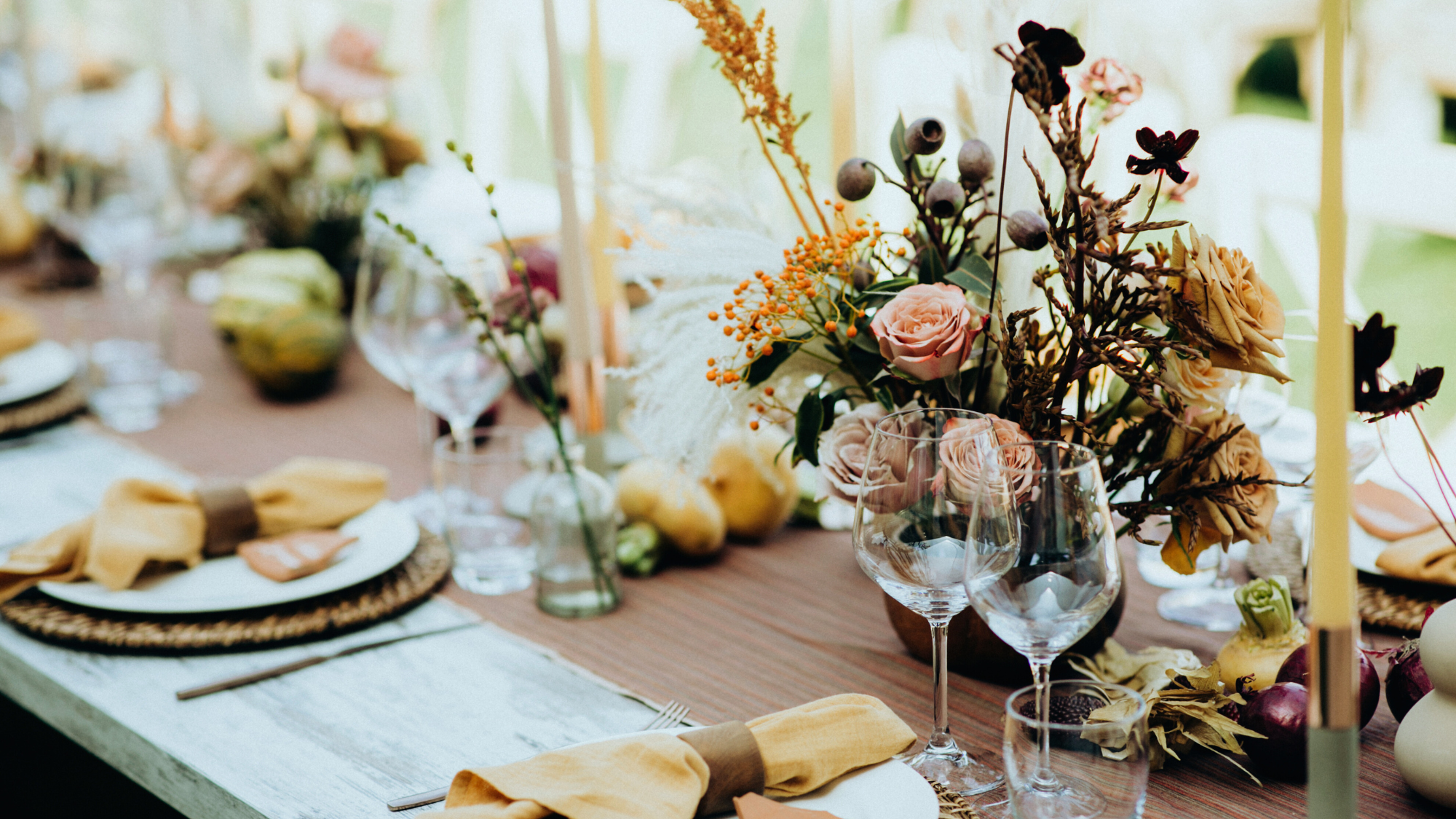 faux flower table decorations